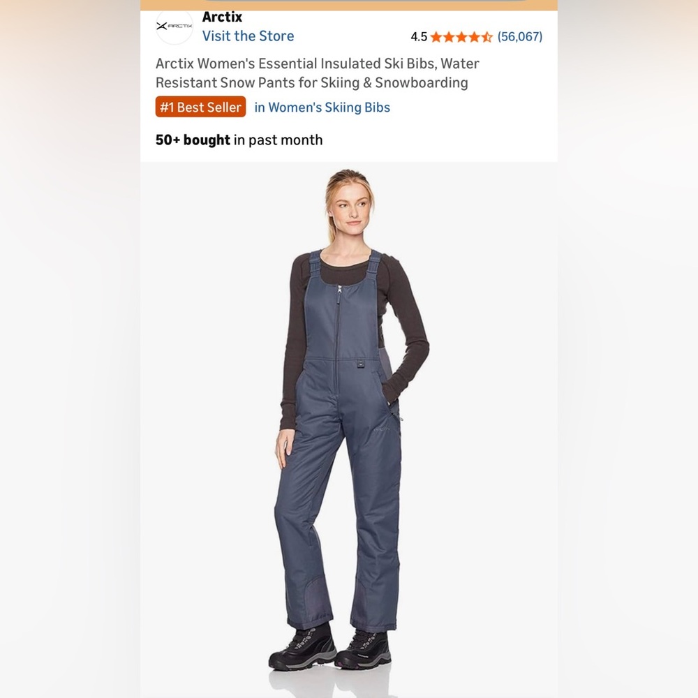 Arctix Women's Insulated Gray Snow Ski Pants- Plus size